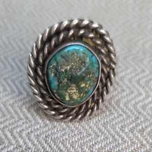 Vintage Silver and Turquoise Statement Ring